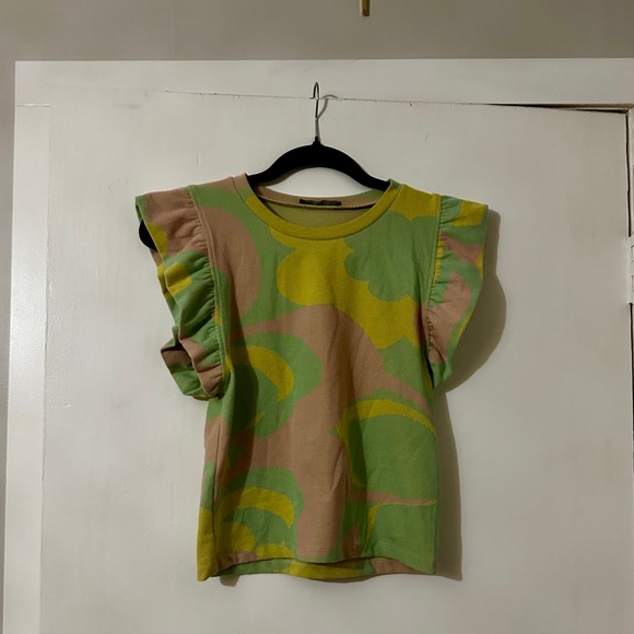 Zara Ruffled Pastel Top - Picture 3 of 11